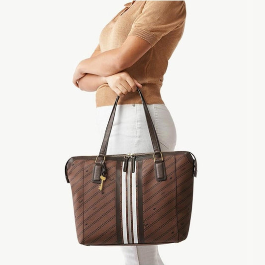 Fossil Women's Jacqueline Tote Bag in Brown, New w/Tag Retail €259