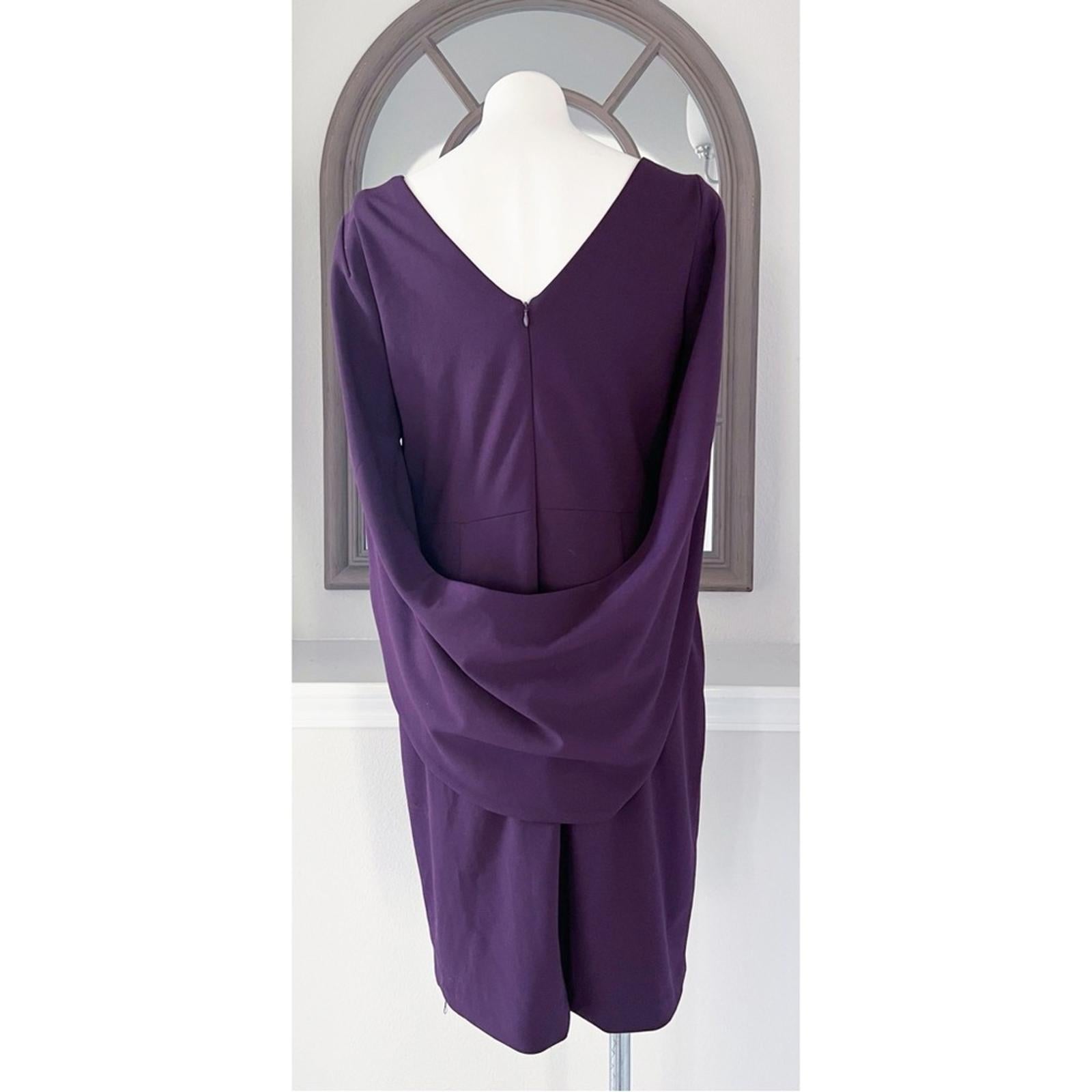 Betsy & Adam Midi Cowl Neck Drape Back Scuba Crepe Dress Size 14 NEW w/Tag