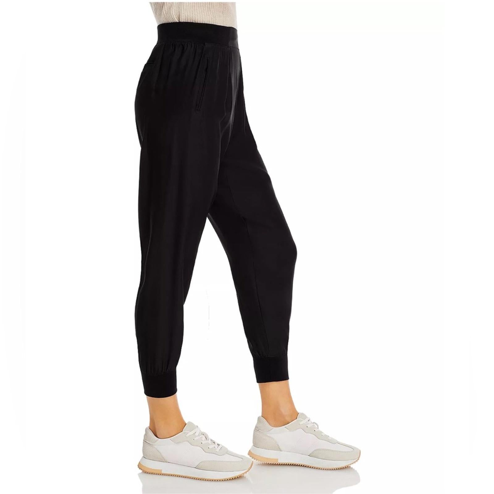 ATM Anthony Thomas Melillo Silk Jogger Pants, Black, Size M New w/Tag $275