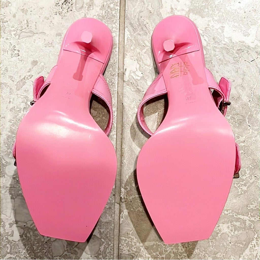Alexander McQueen Double Buckle Punk Mule in Pink, Size 39 New w/DustBag $1050