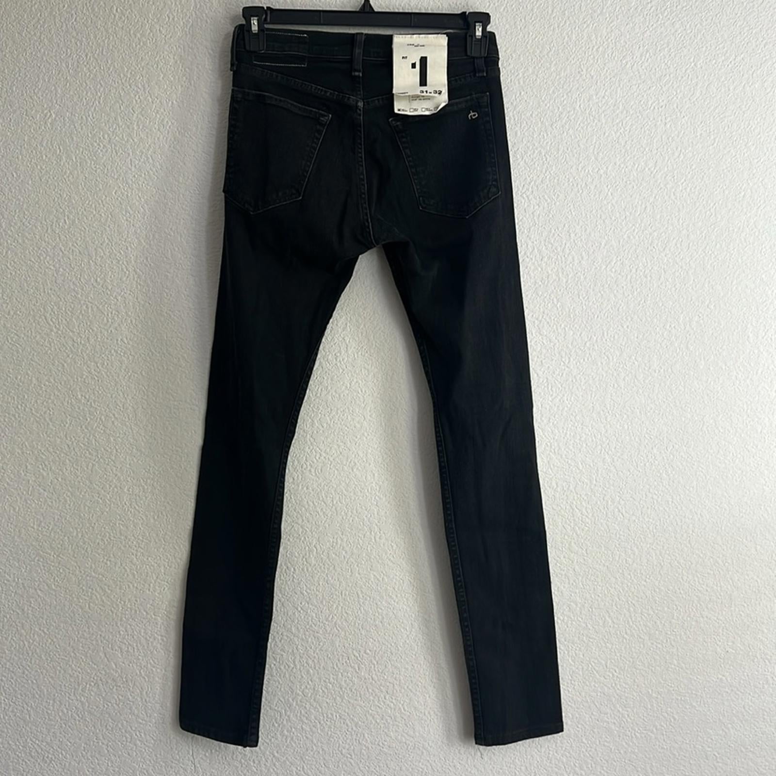 Rag & Bone Fit 1 Aero Stretch Wolcott Skinny Distressed Jeans, NEW, Size W31 L32
