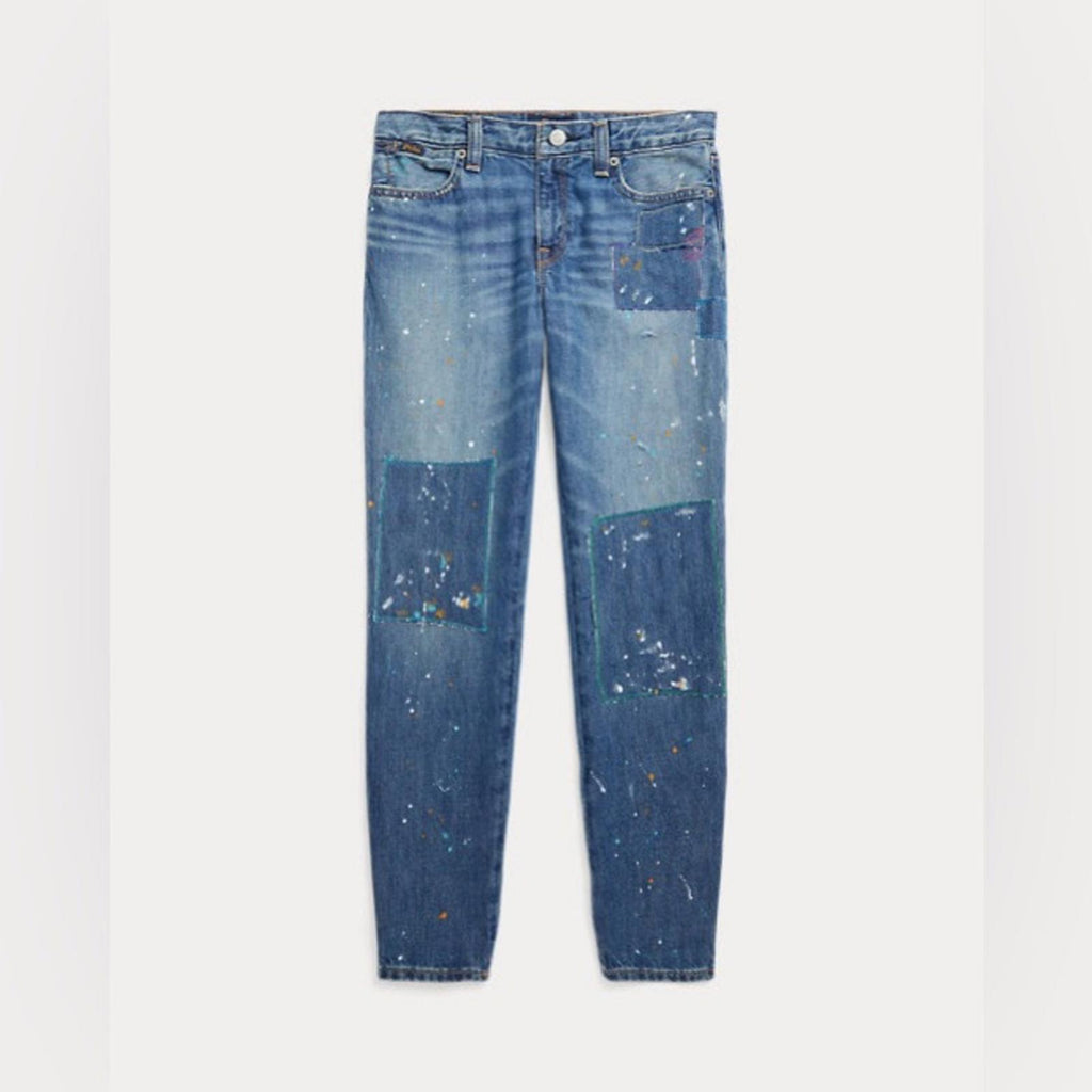 Polo Ralph Lauren Paint-Print Astor Slim Boyfriend Jeans, Size 4T Retail $135