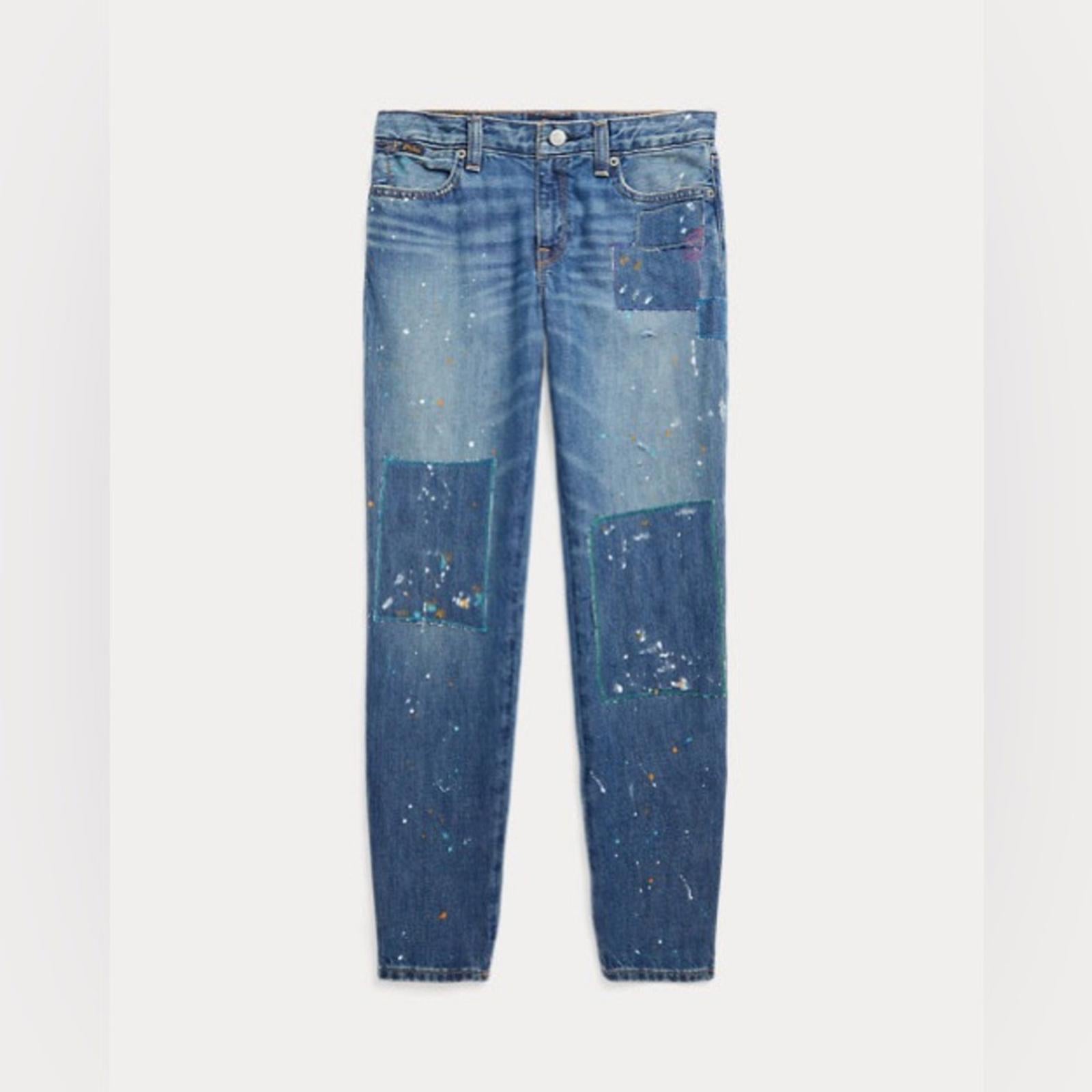 Polo Ralph Lauren Paint-Print Astor Slim Boyfriend Jeans, Size 4T Retail $135