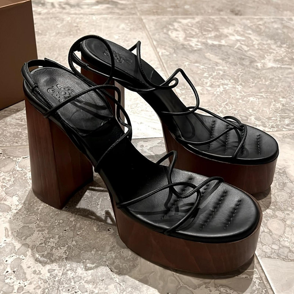 Gia Borghini X RHW Rosie Strappy Platform Sandals