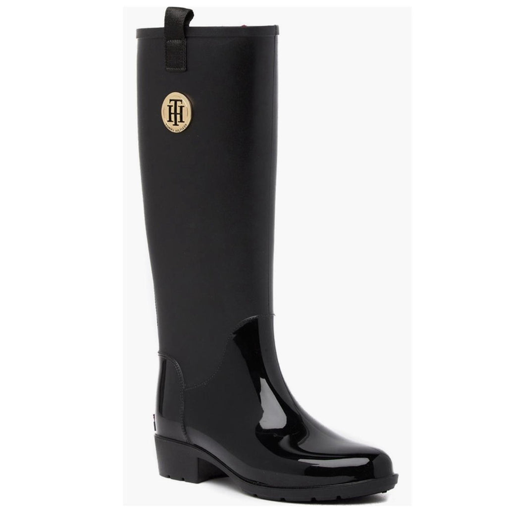 Tommy Hilfiger Karissa Rain Boots, Black Size 10 New w/Tag