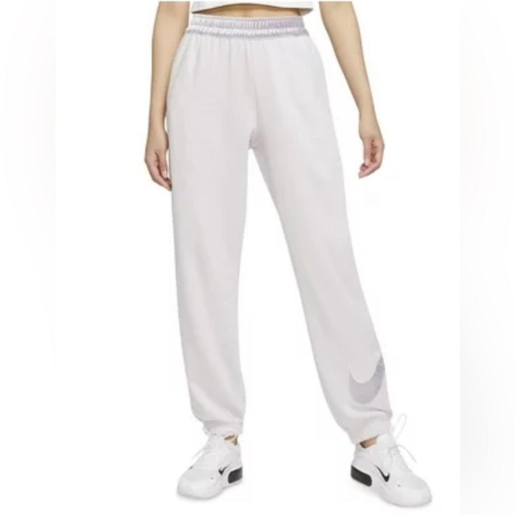 NEW Nike White Fleece Lined Jogger Pants, Size M New w/o Tag