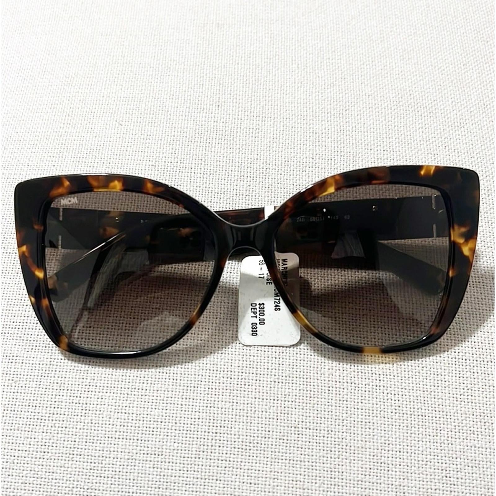 MCM Butterfly Sunglasses with Gradient Grey Lenses, Brown/Tortoise, NWT