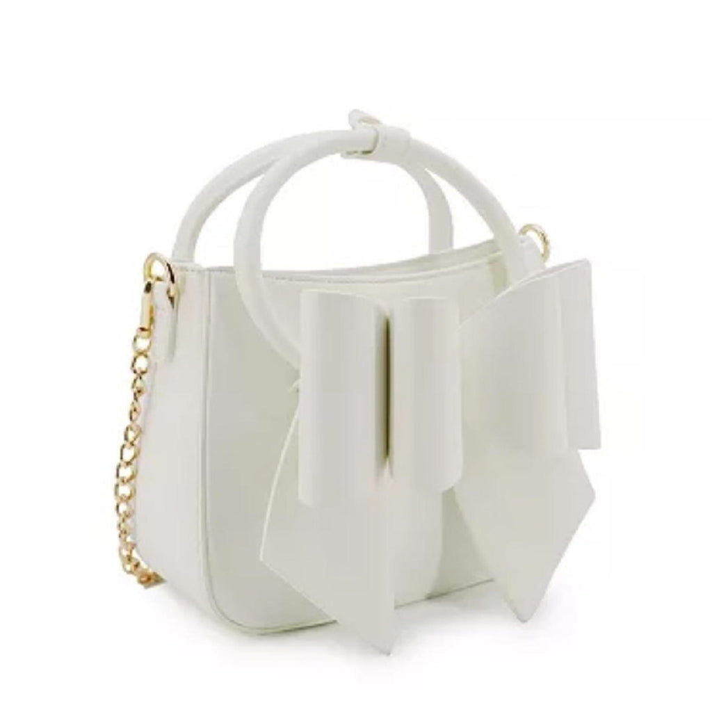 Like Dreams Madeline Bow Small Crossbody Bag in Cream White, NWT