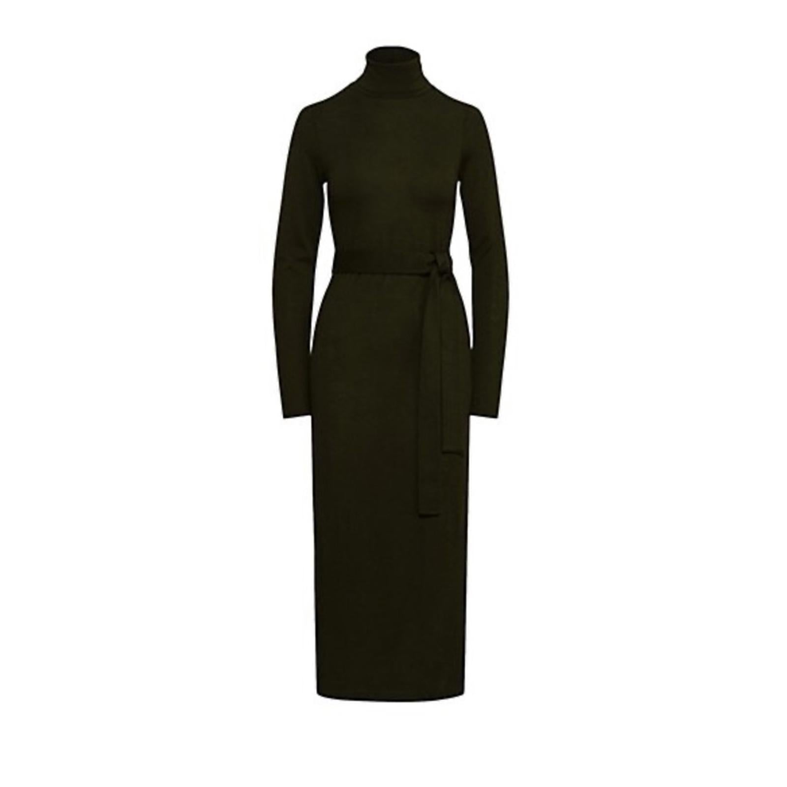 Polo Ralph Lauren Wool-Blend Turtleneck Midi-Dress Size L New w/Tag Retail $298