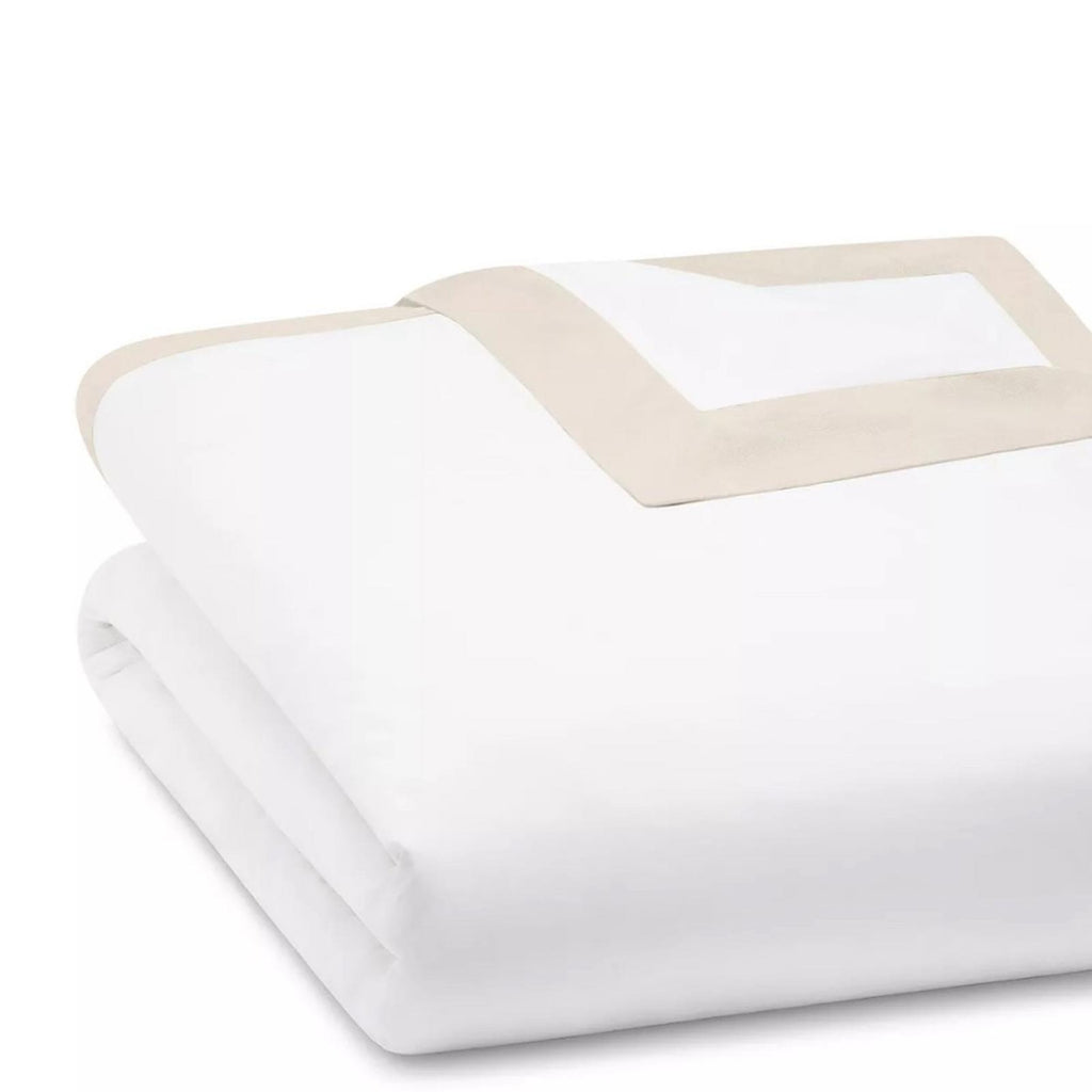 NWT Peacock Alley Mandalay Linen Cuff Duvet Cover, Queen New in Packaging