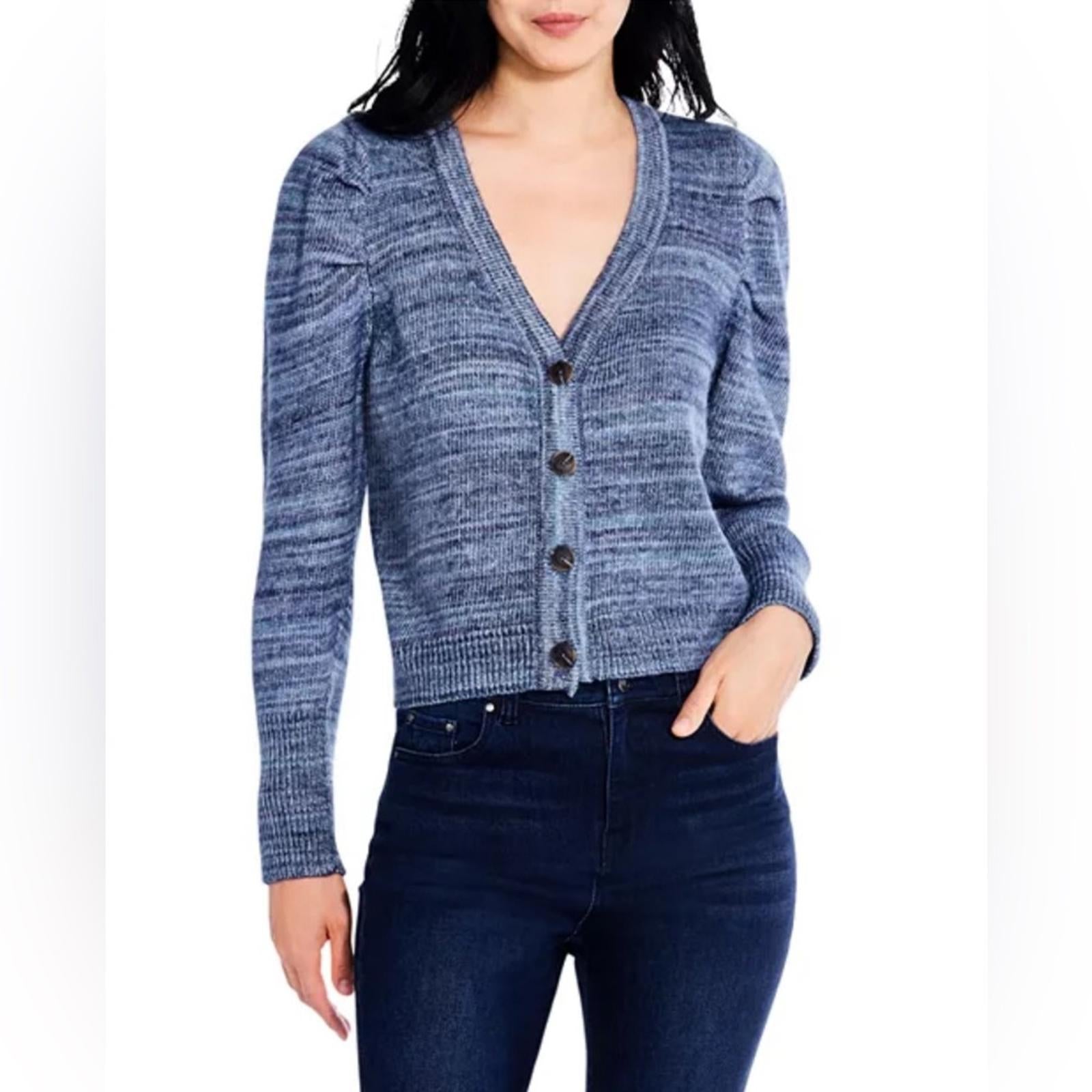Nic+Zoe Harvest Button Up Fall Cardigan Faux Mohair Sweater, Size XL, New w/Tag