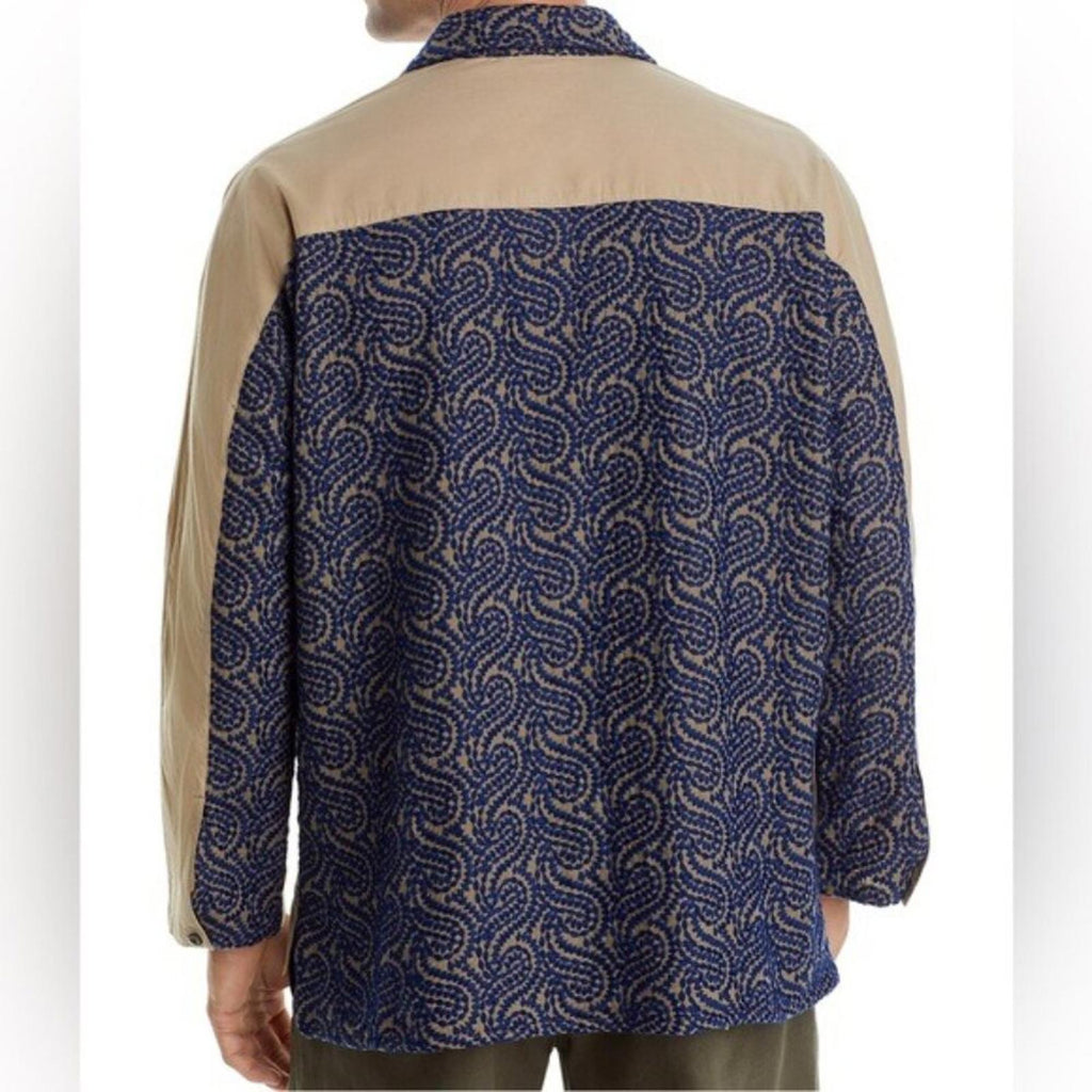 Nicholas Daley Embroidered Raglan Sleeve Button-up Shirt, Size M NEW w/Tag $560