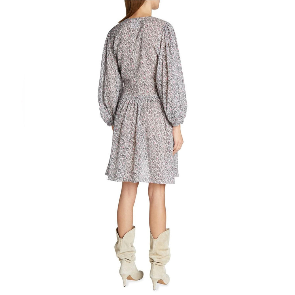 Étoile Isabel Marant Marili Ruched Blouson-Sleeve Dress, Size US4|FR34 New w/Tag