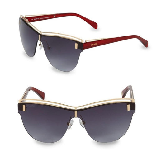 BALMAIN Sunglasses with Red Frames 70MM + Case New w/Tag
