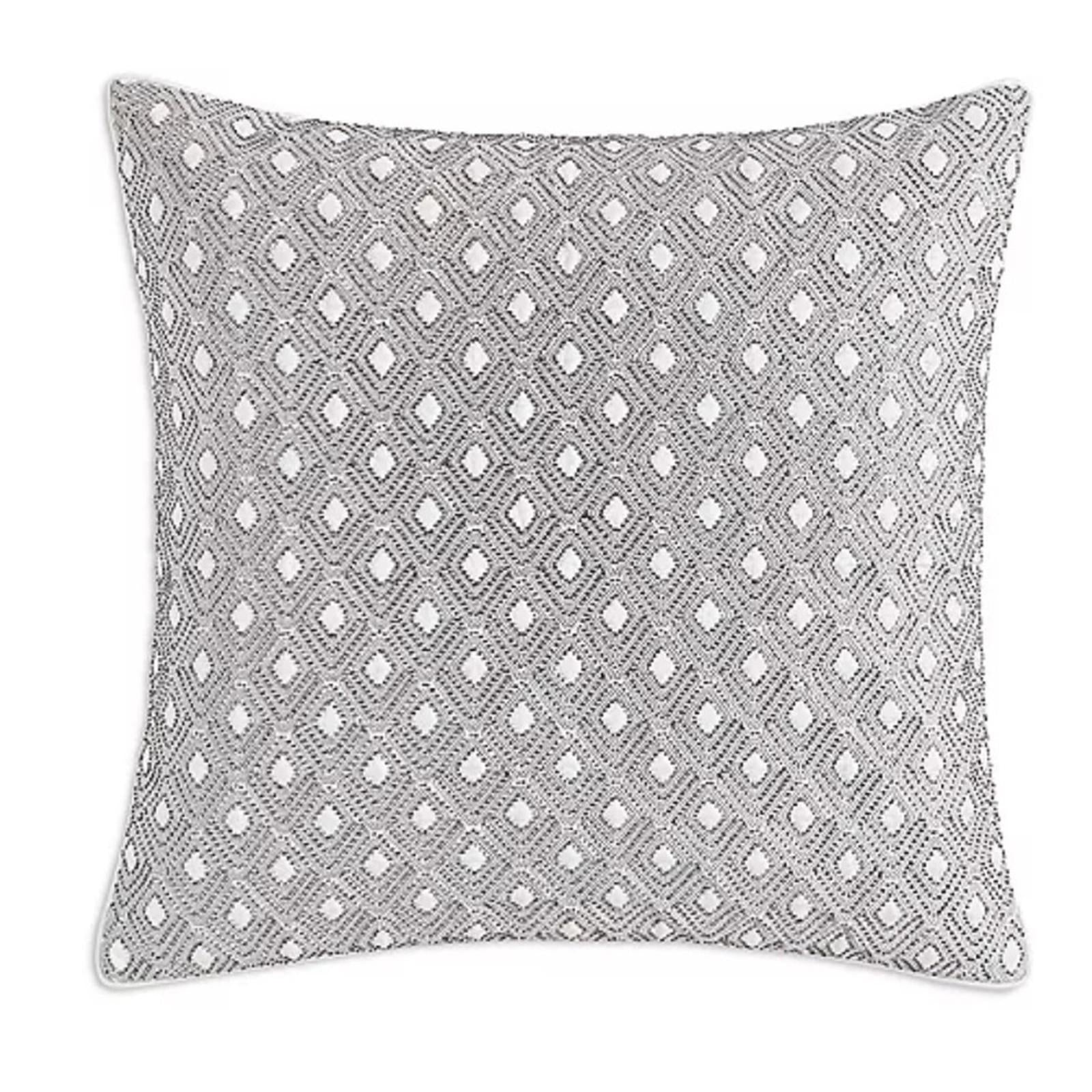 X2 Hudson Park Collection Diffused Diamond Euro Pillow Shams New w/Tag