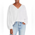 Ramy Brook Brielle Oversized Blouse in White, Size XS New with Tag Retail $345