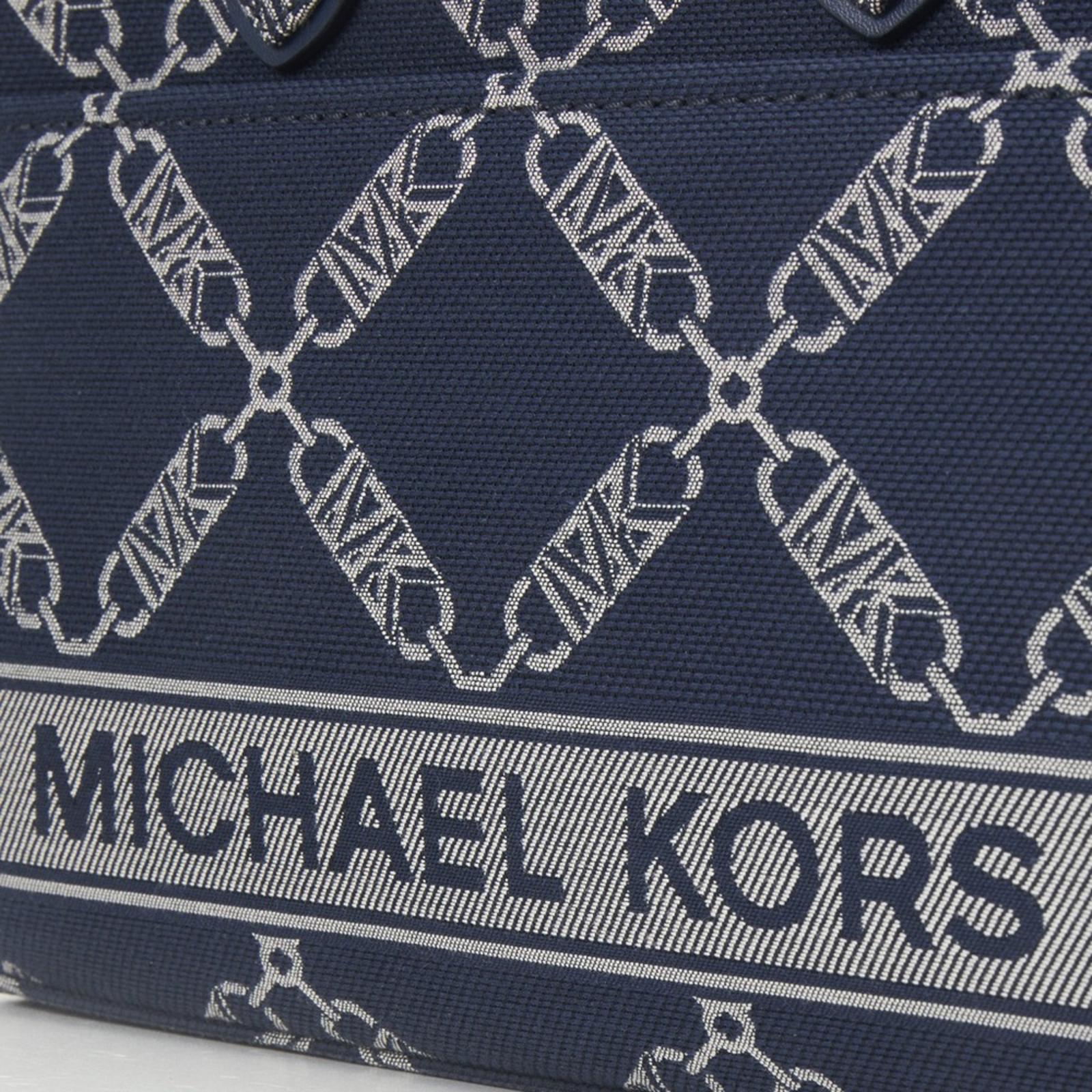Michael Kors Gigi Large Grab Monogram Denim Tote Bag, Navy, New w/Tag (SOLD OUT)
