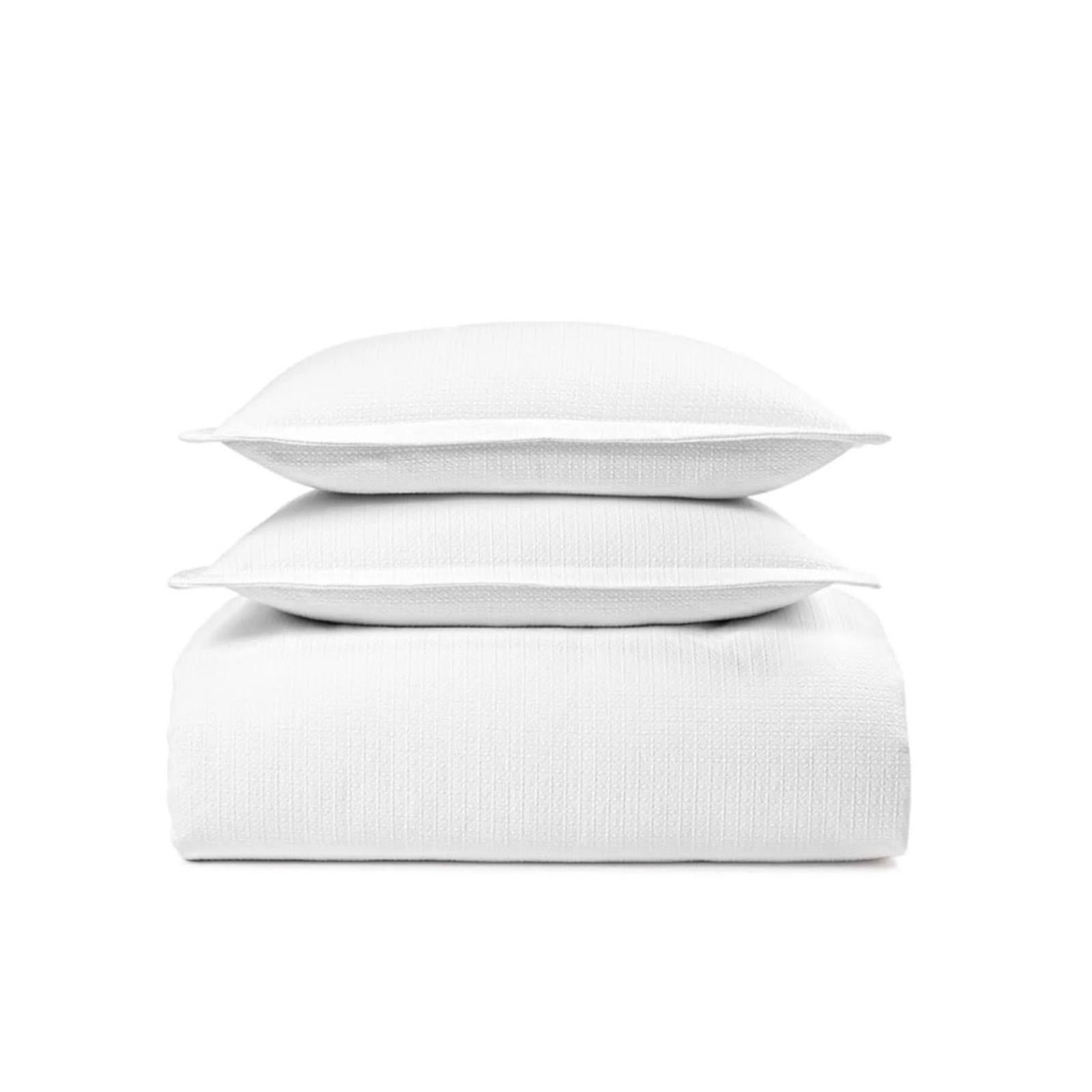 SKY 3-Piece Woven Lattice Duvet Set, White Size Full/Queen New w/Tag Retail $260