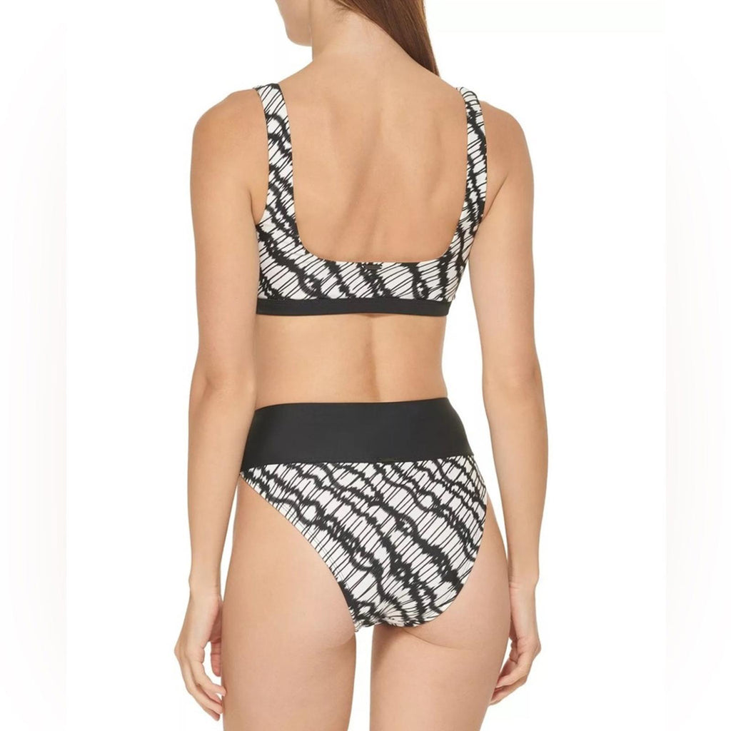 DKNY Bikini Set, Square-Neck Top $68 High-Waist Bottom $58 Size XS New w/Tag