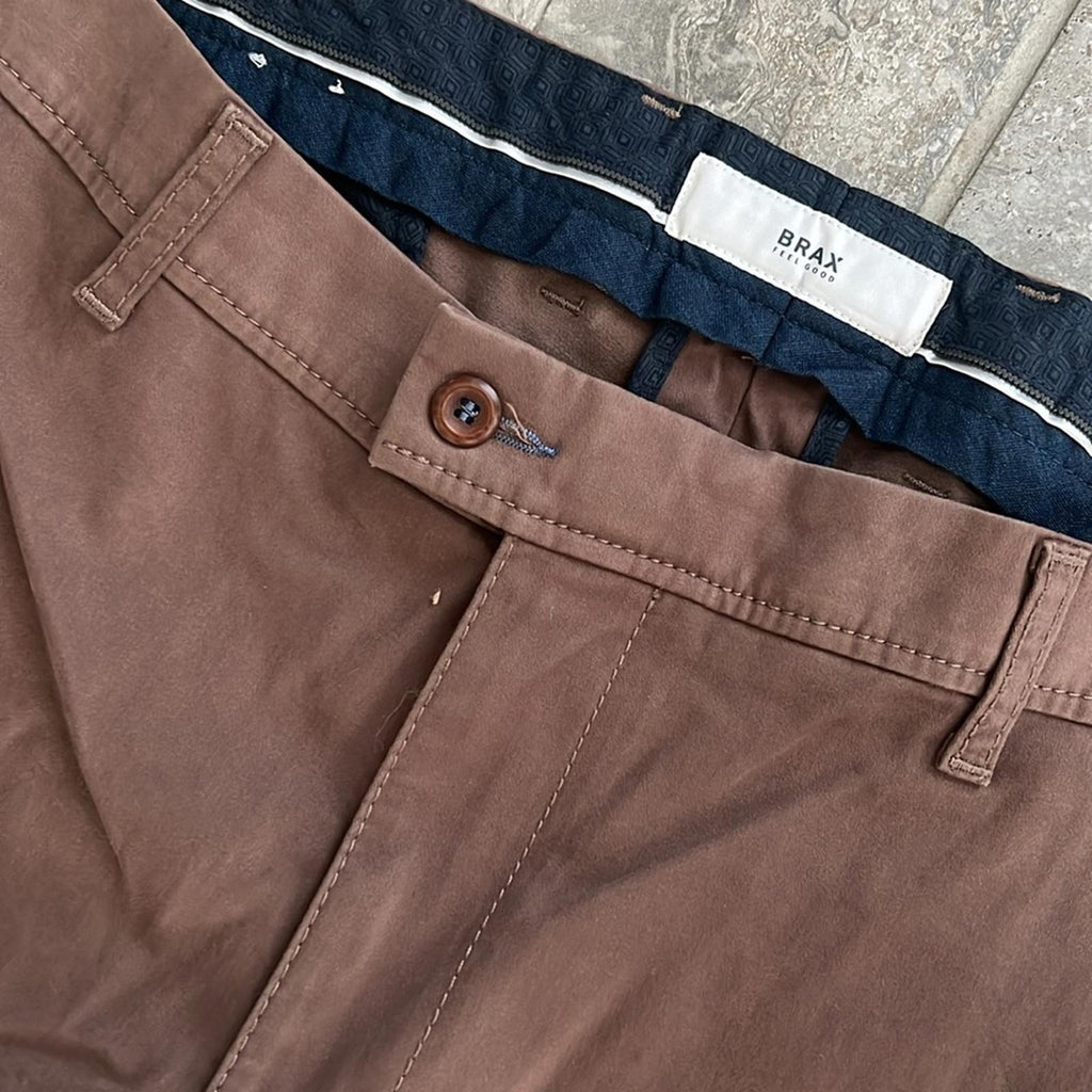 BROWN Kapok & Pima Luxury Chino Pants, Size 42/34 New w/Tag $185