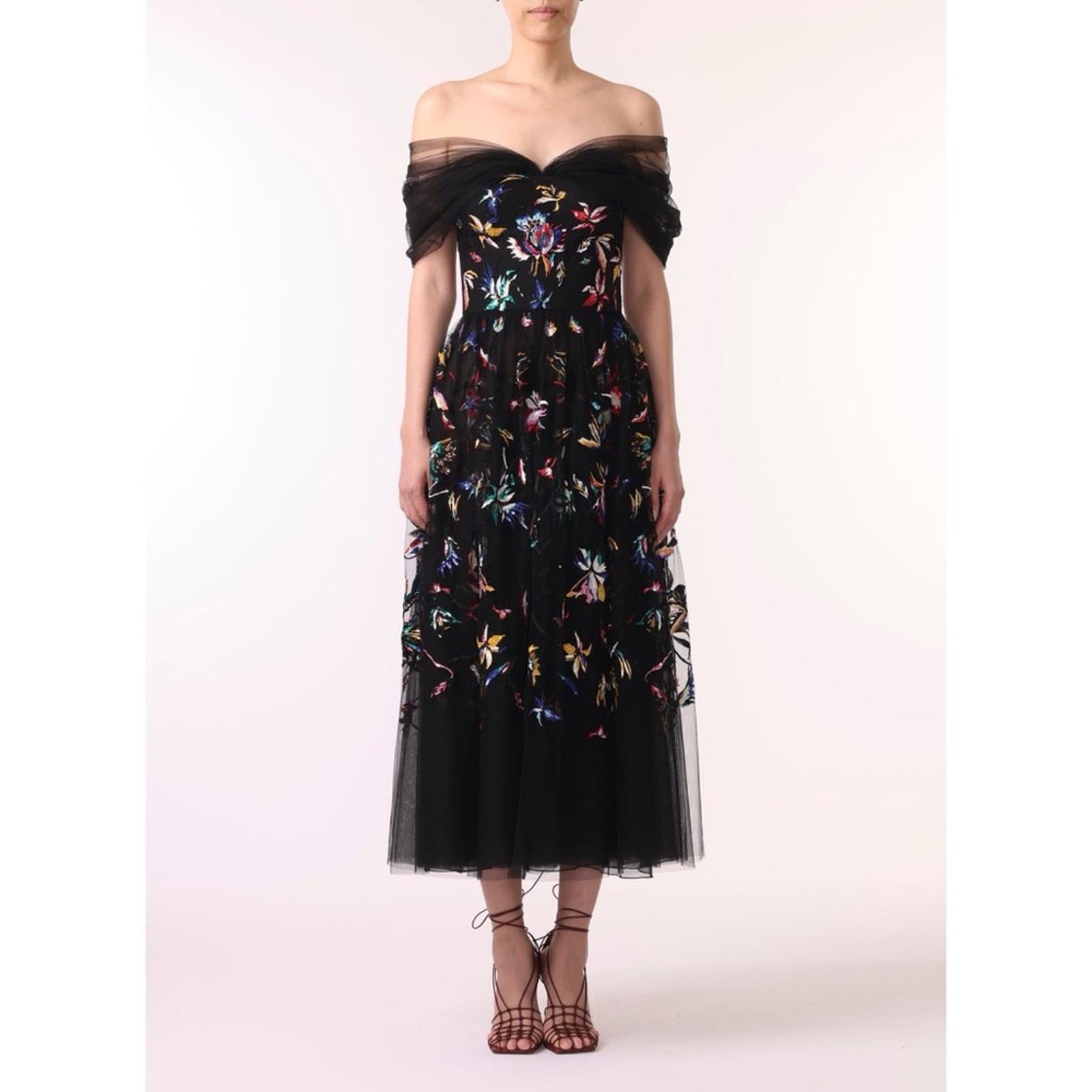 Jason Wu Collection Tulle Off-Shoulder Cocktail Dress Size 10, NWT Retail $3,395