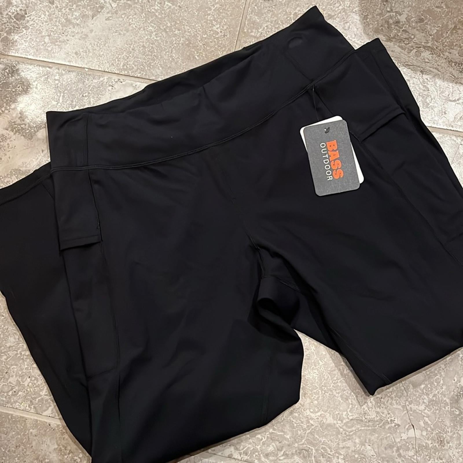 NWT Bass Outdoor Women's Catamount Leggings, Black Size L, Retail $59