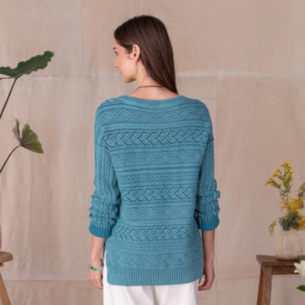 Sundance Rita Easy Cable Knit Sweater in Blue Size S New w/Tag SOLD OUT!