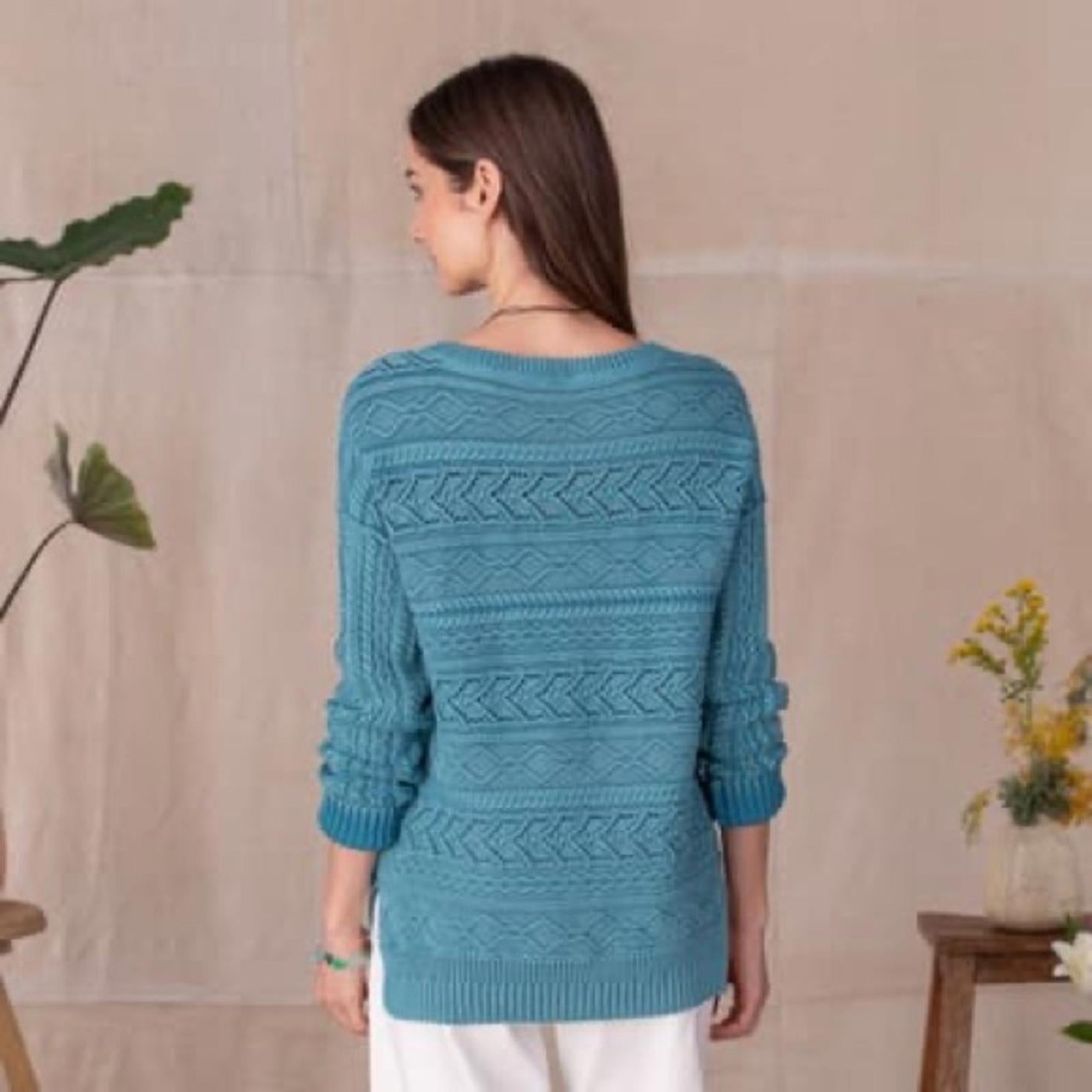 Sundance Rita Easy Cable Knit Sweater in Blue Size S New w/Tag SOLD OUT!