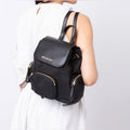 Michael Kors Abbey Large Nylon Backpack, Black New w/Tag Retail $398