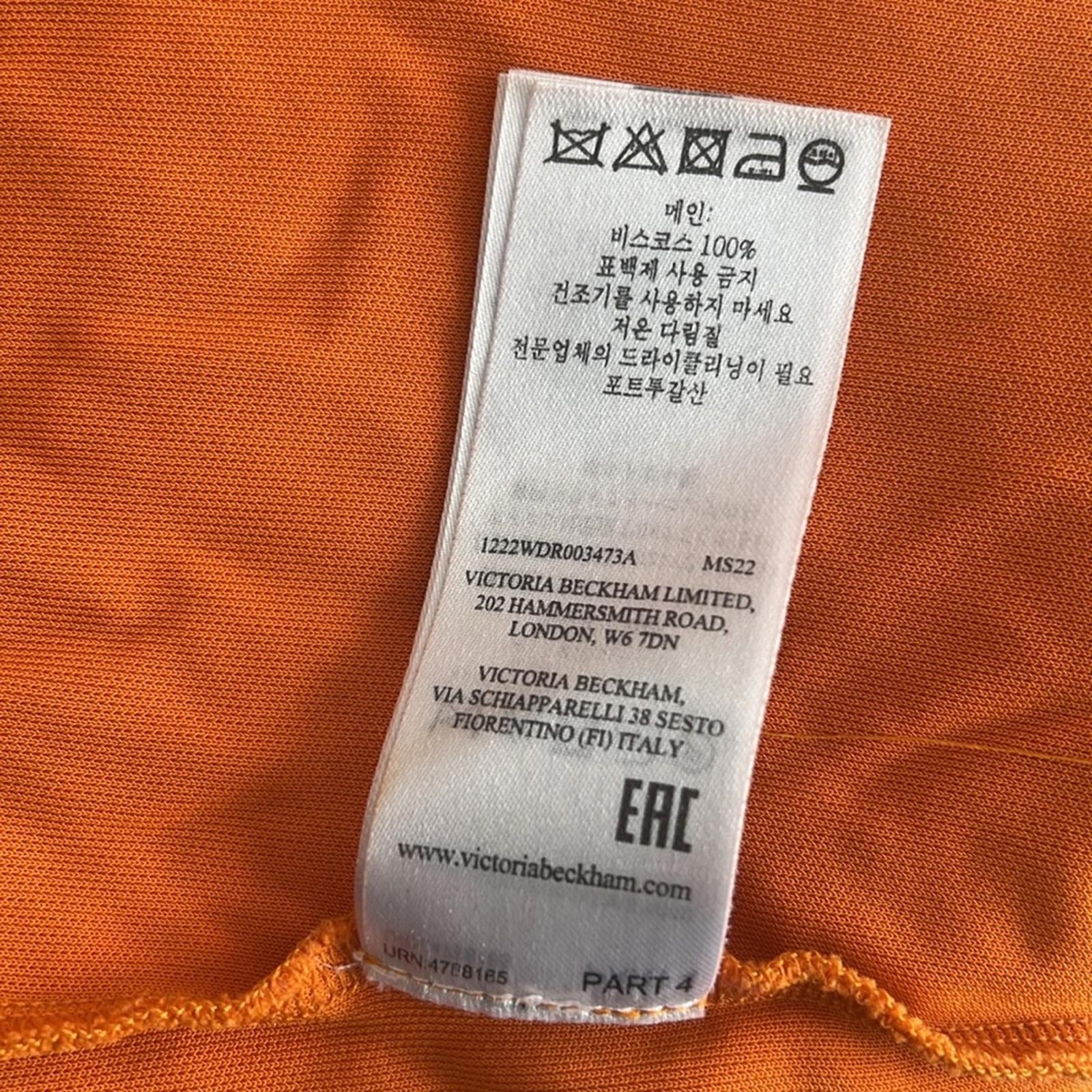 Victoria Beckham Dress in Burnt Orange, Size UK8 US4 Retail $1350