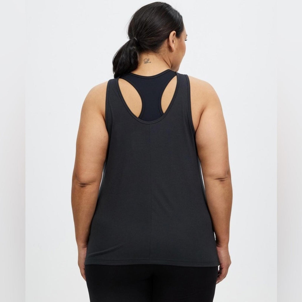Reebok Performance Plus Workout Ready Supremium Tank Top Size 1X Night Black NWT