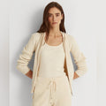 Lauren Ralph Lauren Cable Knit Full Zip Hoodie, Winter Cream Size XL New w/Tag