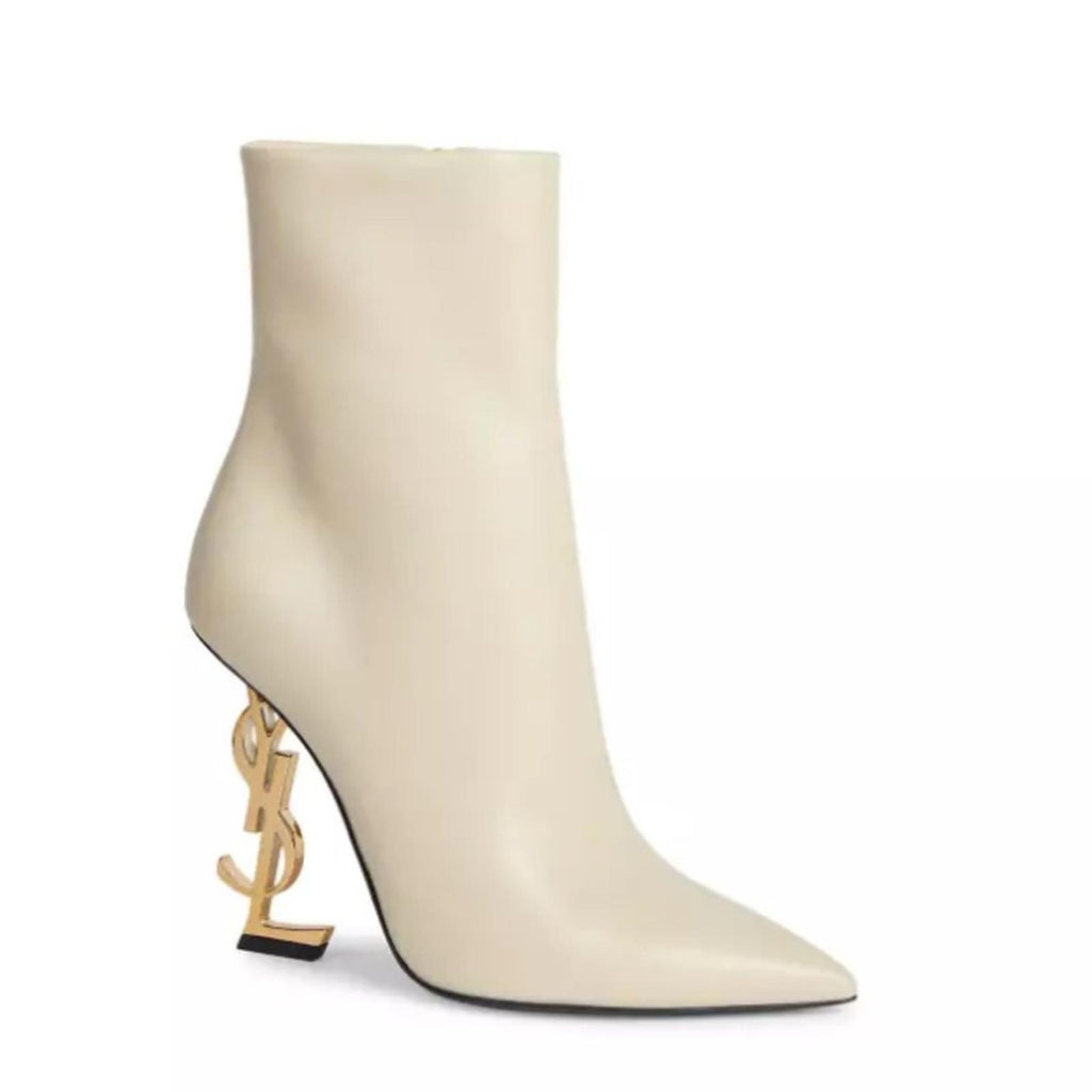 Saint Laurent 105mm Opyum Boots, Real Beige Light Bronze Size 35.5 New+Dust Bags