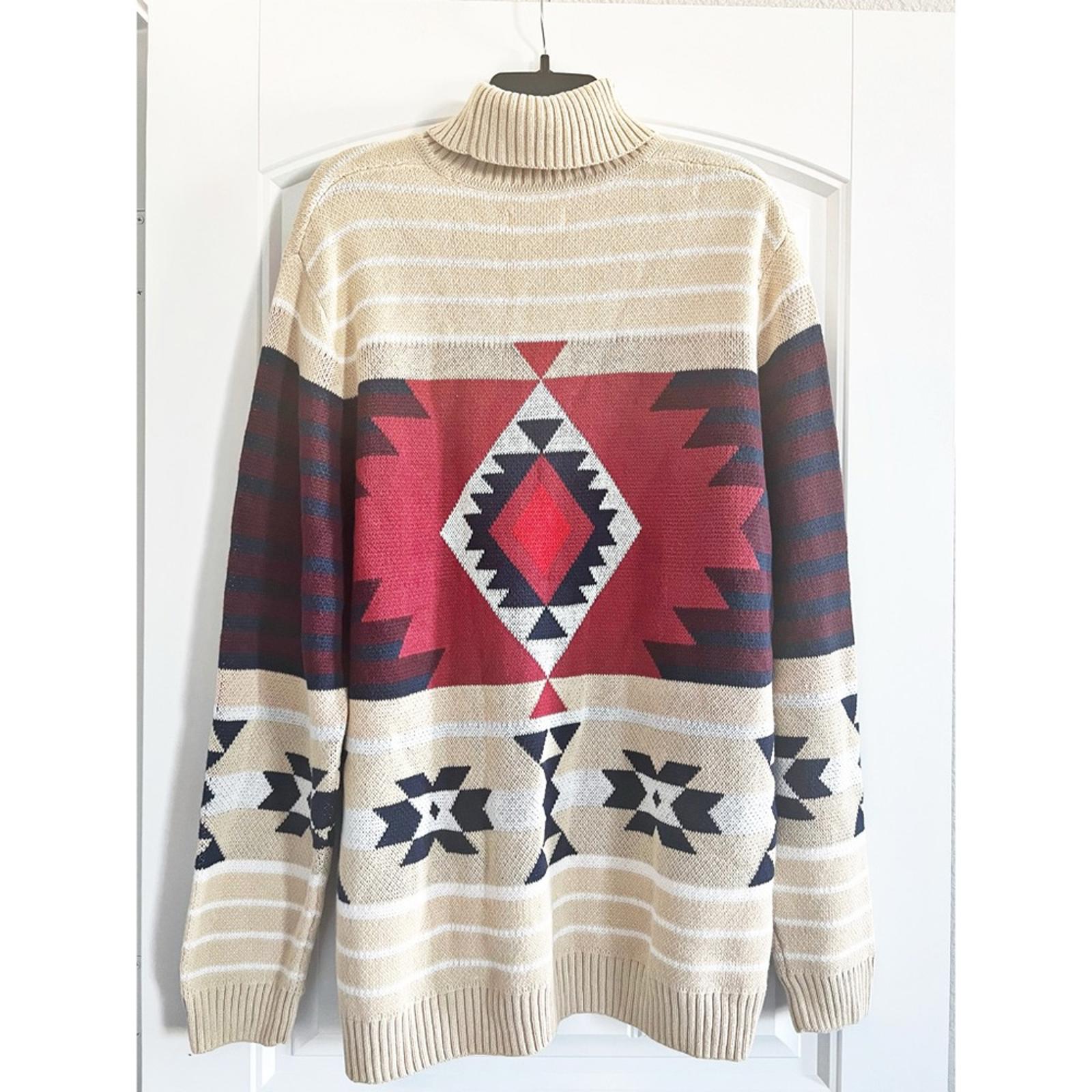 NEW Club Room Cotton Fair Isle Turtleneck Sweater, Size XL New w/Tag Retail $65
