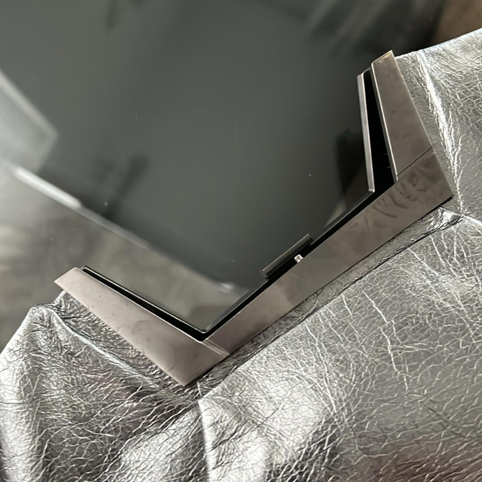 MAISON ETNAD Norah Metallic Frame Clutch, Silver, Retail $680