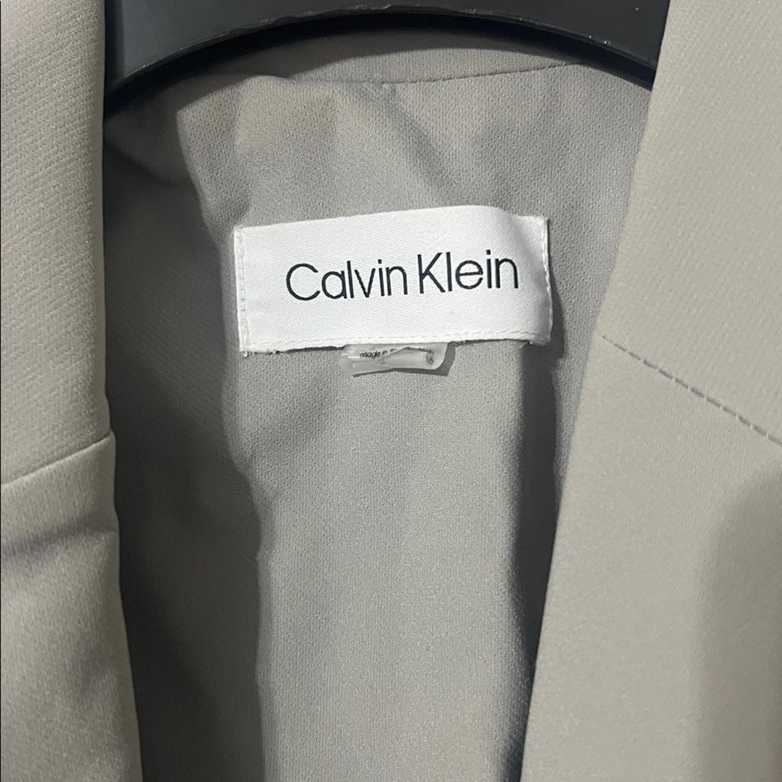 Calvin Klein Infinite Stretch Open-Front Blazer in Grey, Size 6, Retail $139