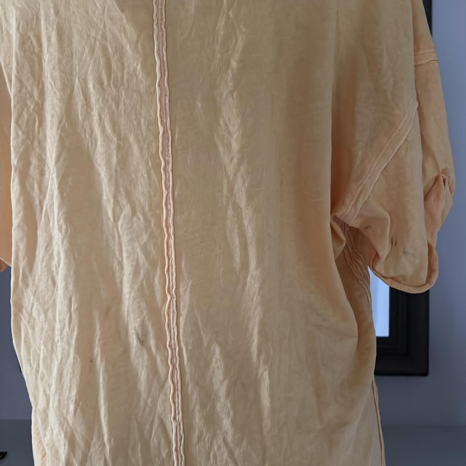 NWT Free People Keep Me V-Neck Cotton T-Shirt, Peach Sunrise Size XS New w/Tag