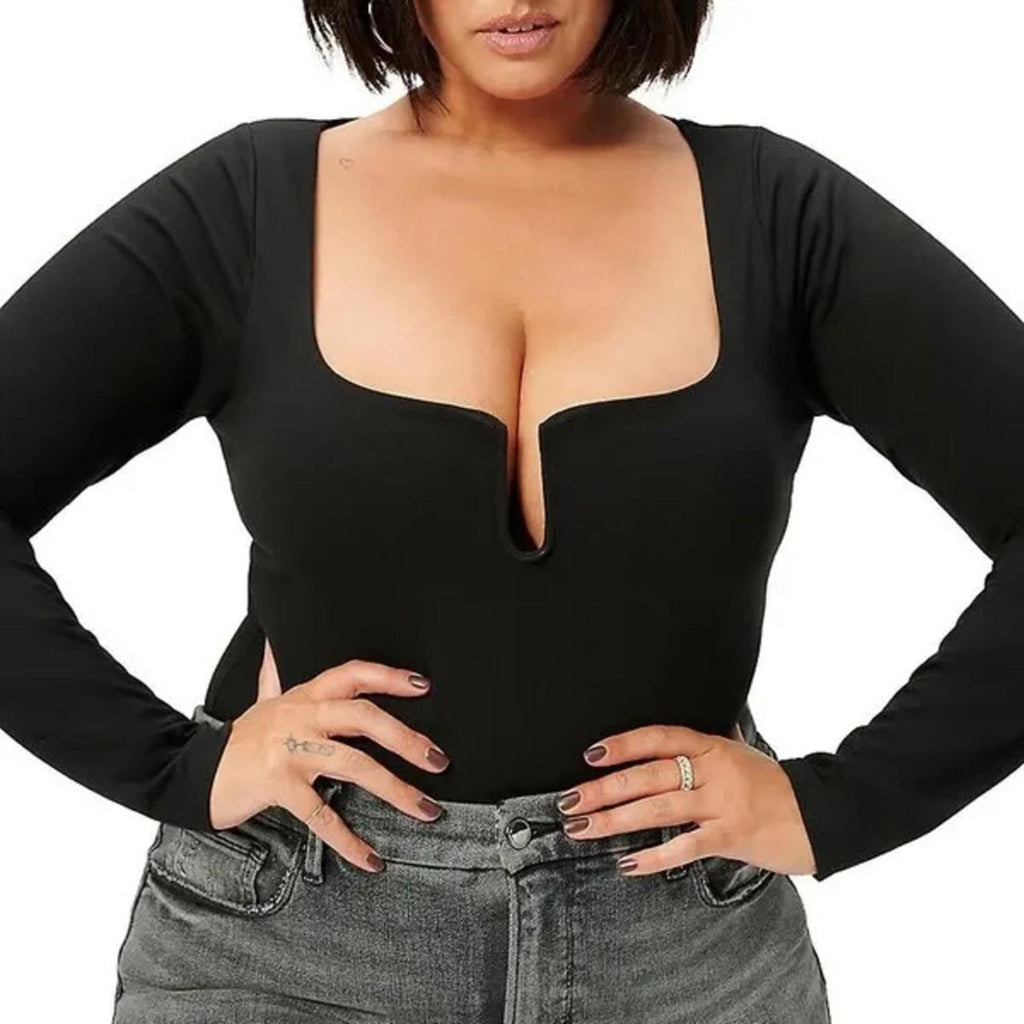 Good American U Ring Bodysuit in Black, Size 4 (X-Large) New with Tag