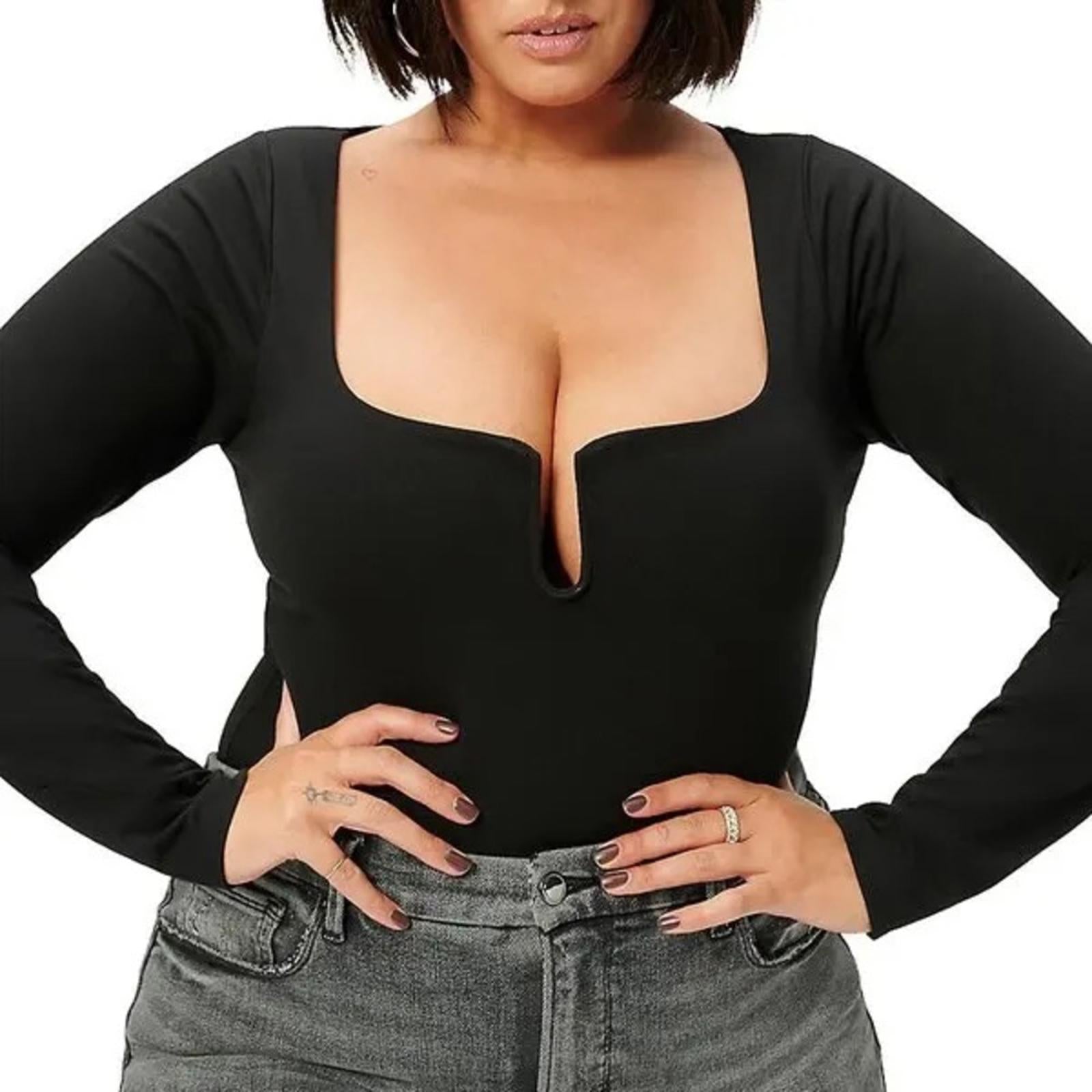 Good American U Ring Bodysuit in Black, Size 4 (X-Large) New with Tag