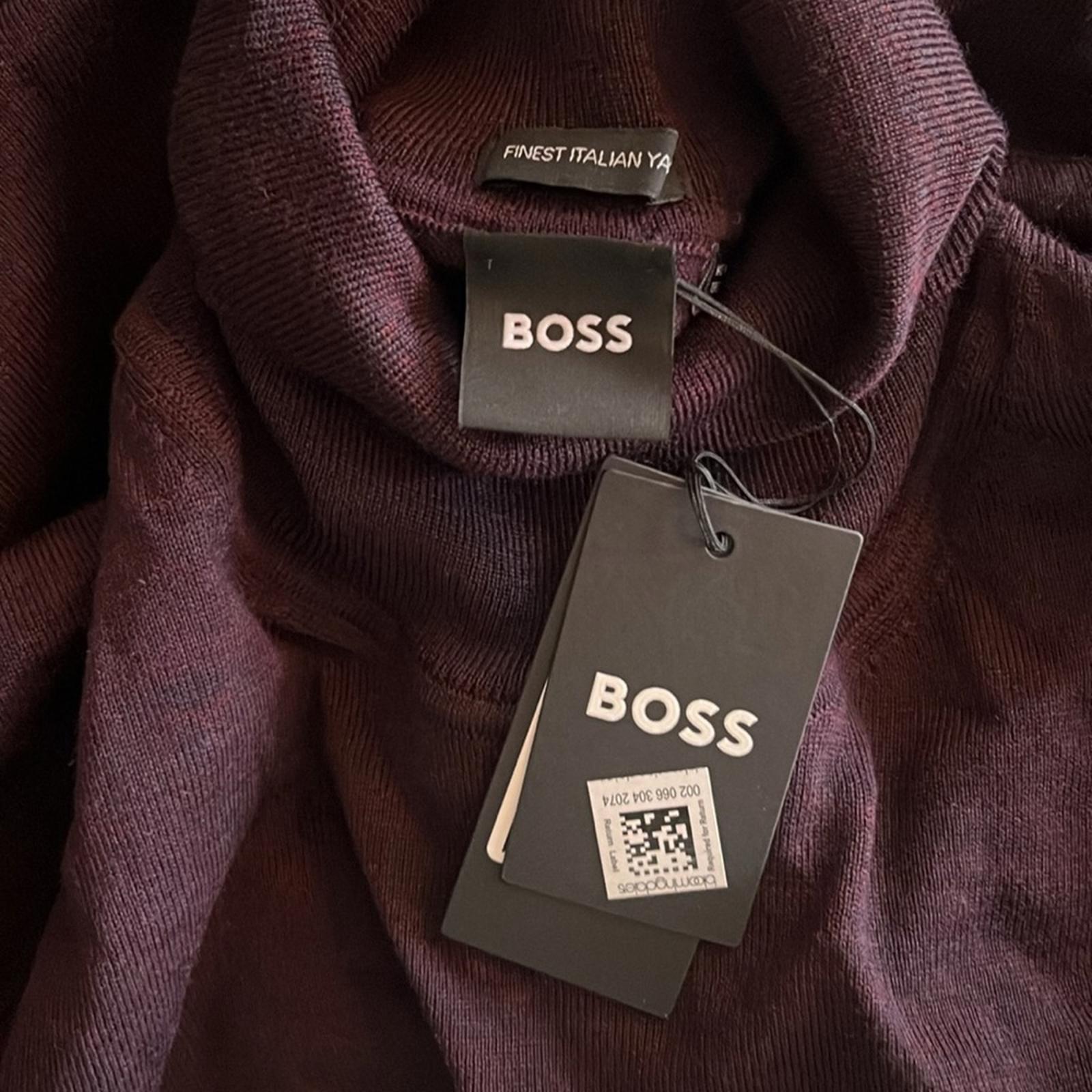 BOSS Slim-Fit Rollneck Sweater in Merino Wool, Size XL New w/Tag $198