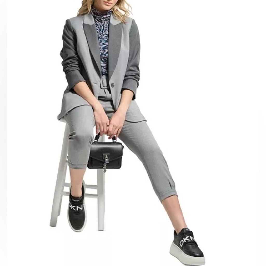 DKNY Two Tone Single Button Blazer in Gray, NWT, Size 8 $159