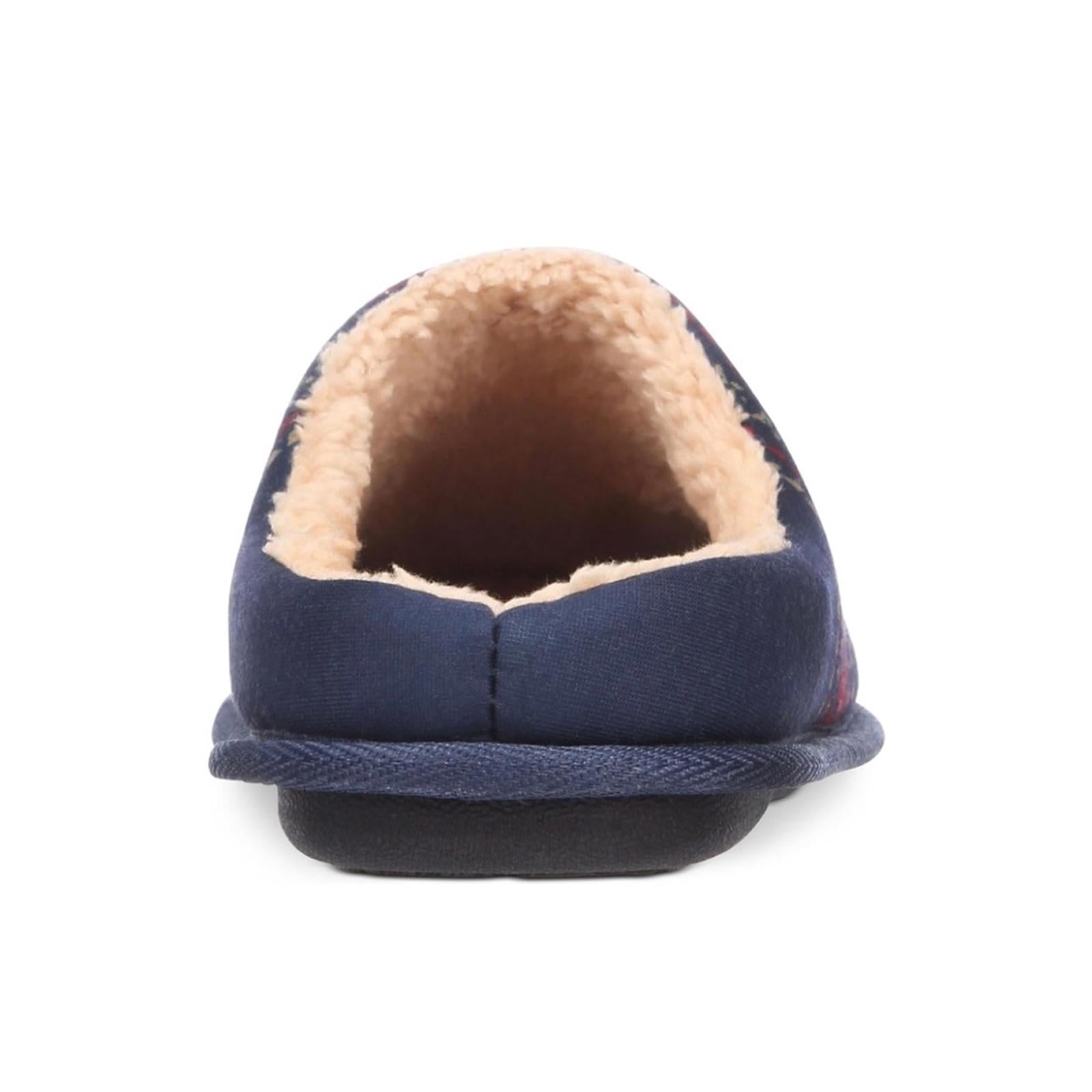 Club Room Men's Moose-Print Slippers (Navy, Small) Size 6-7 New in Box