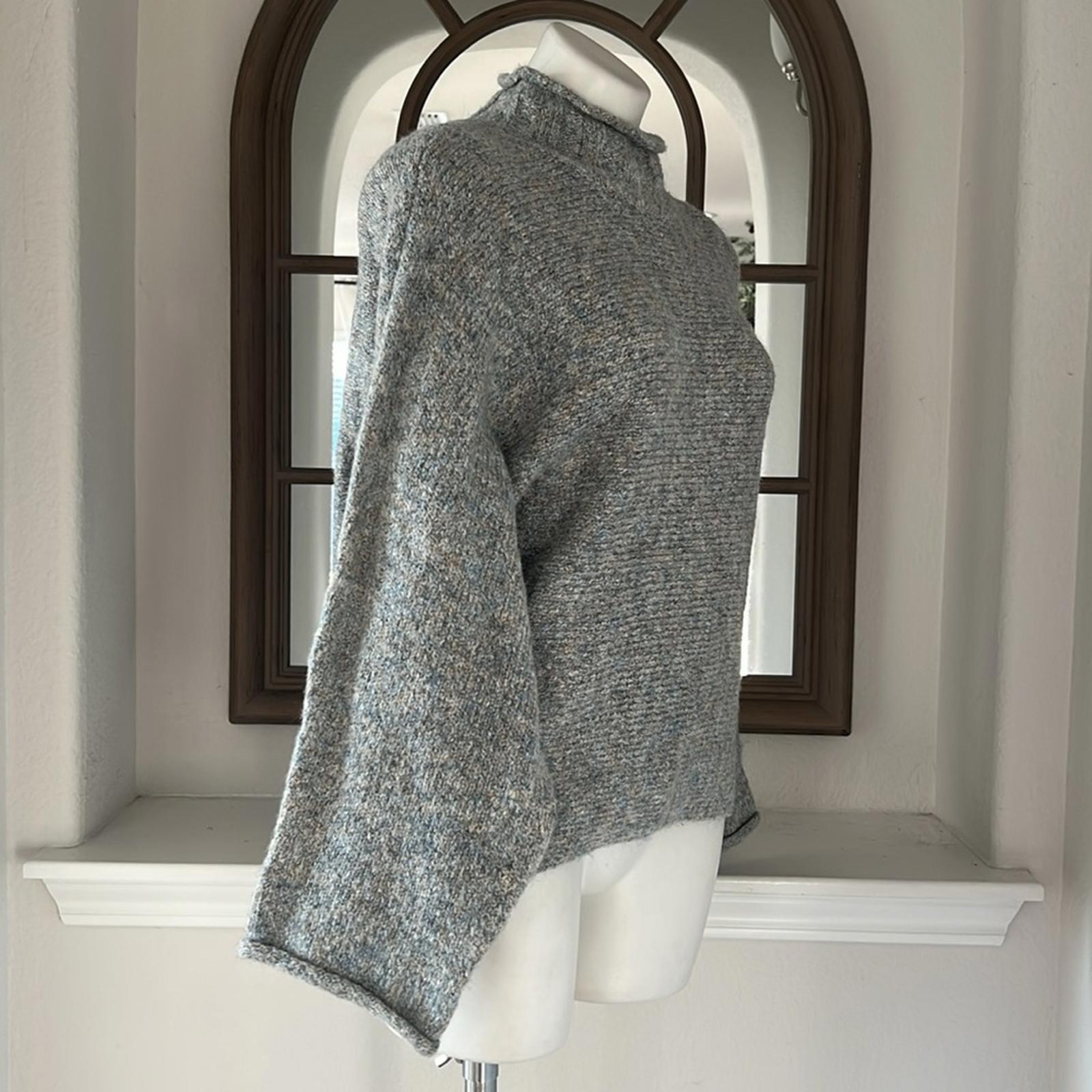 William Rast Slouchy Rolled Mock Neck Wool-Blend Knit Sweater Size M EXCELLENT!