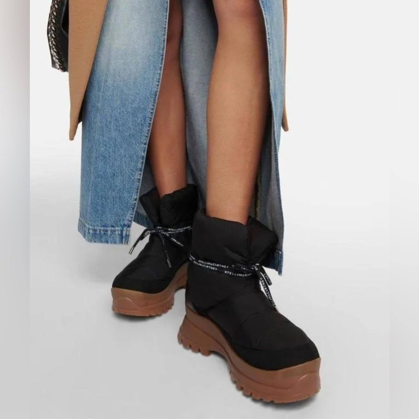 Stella McCartney Trace Recycled Polyamide Boots in Black Size 41 New w/ DustBag