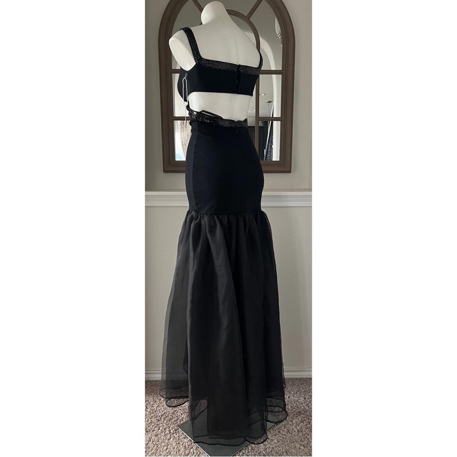 NEW Staud Emmaline Off-the-Shoulder Cut-Out Dress in Black, Size Small NEW w/Tag
