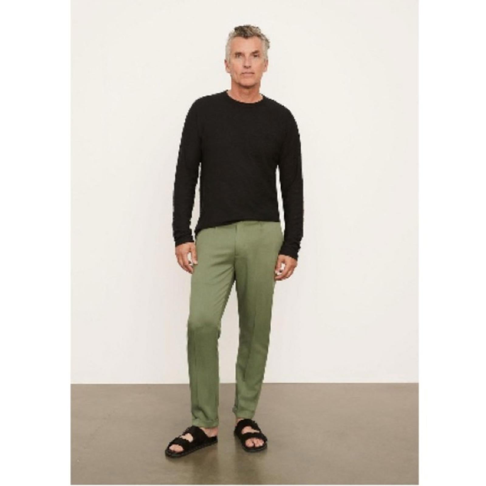 Vince Solid Cuffed Regular Fit Pants in Yucca Pine, Size 34 New w/Tag $275