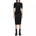 Et Ochs Isabelle Ruched Midi Dress in Black, Size 0 NEW w/Tag $1,195