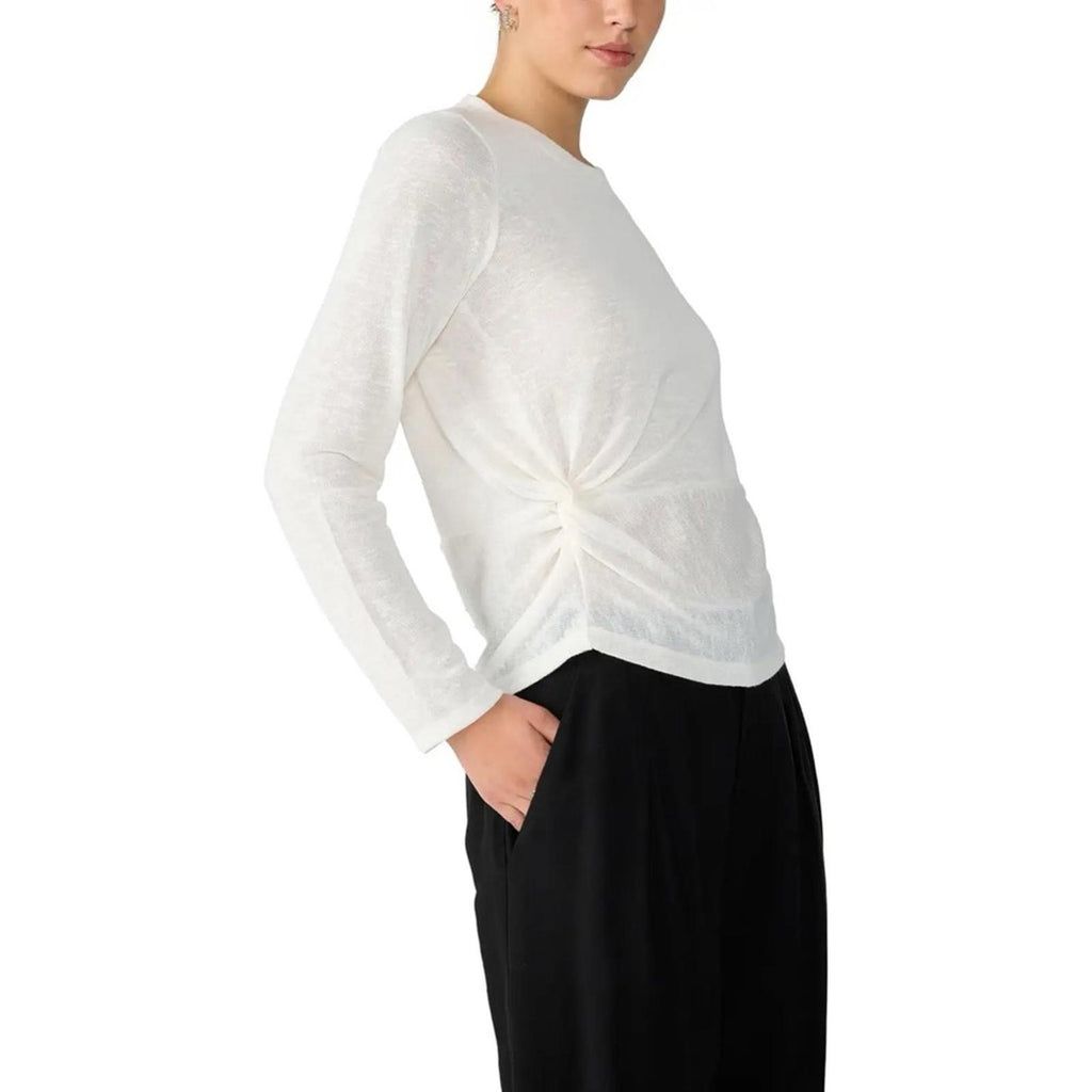 Sanctuary Knot Your Business Long Sleeve Top in Milk/White Size XL New w/Tag