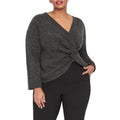 Rachel Roy ARMY Leigha Twist Front Sweater, Surplice V-Neck Size L New w/Tag