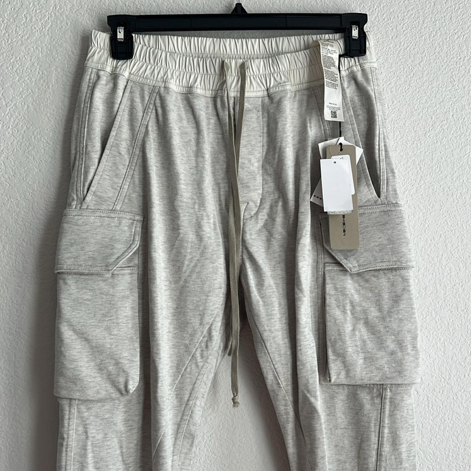 DRKSHDW Rick Owens Drawstring Cargo Jogger Pants in Grey, NWT, Size M